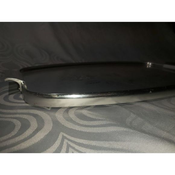 Silhouette Silver Tone Tray with Roses, Mid Century Silhouette Tray, Silver Tone - Picture 4 of 7